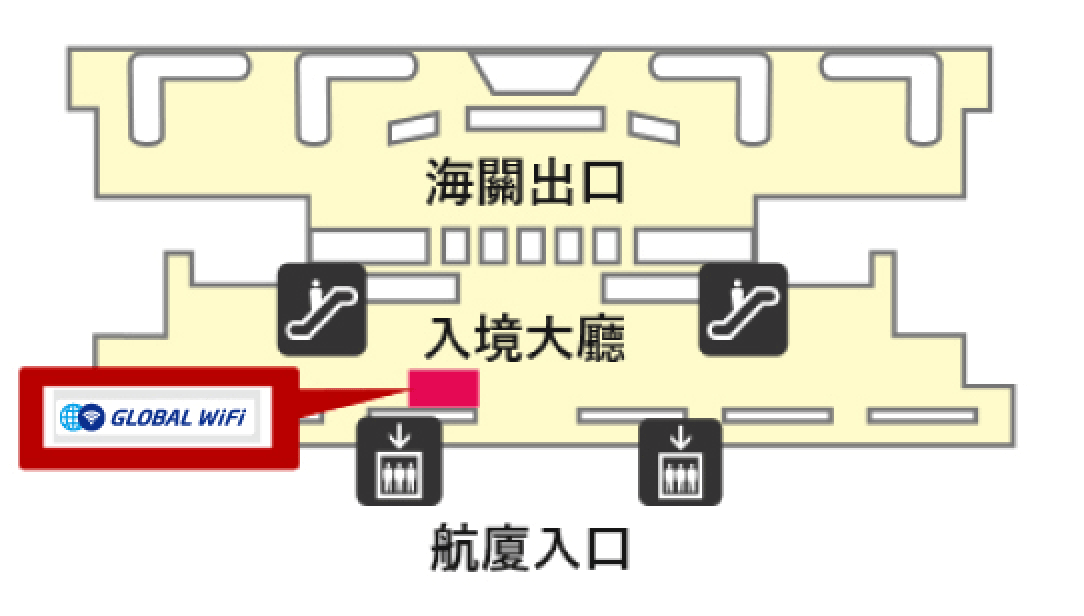 福岡國際機場櫃檯地圖